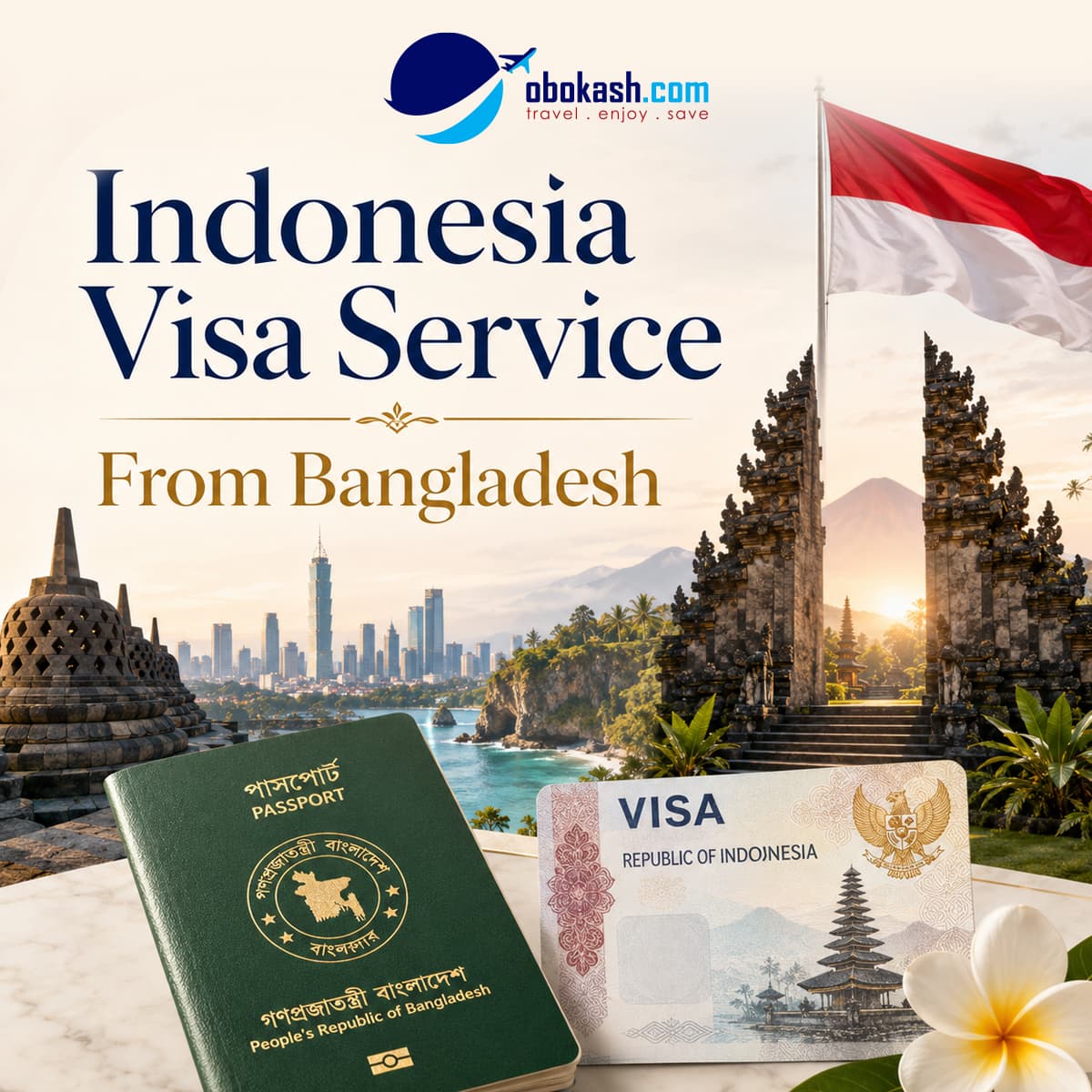 Indonesia  Visa Service From Bangladesh