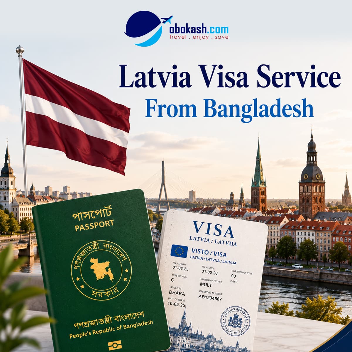 Latvia Visa Service From Bangladesh